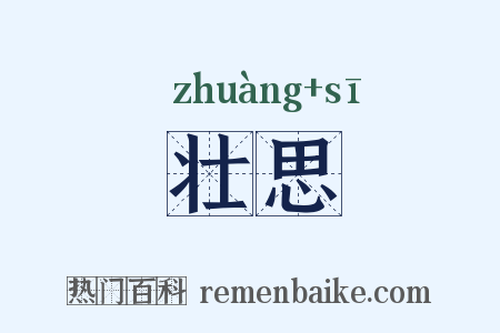 壮思是什么意思的图片